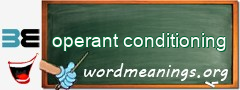 WordMeaning blackboard for operant conditioning